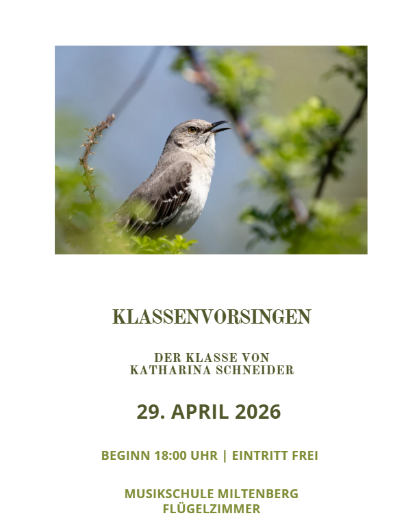 Klassenvorsingen Katharina 29 April 2026